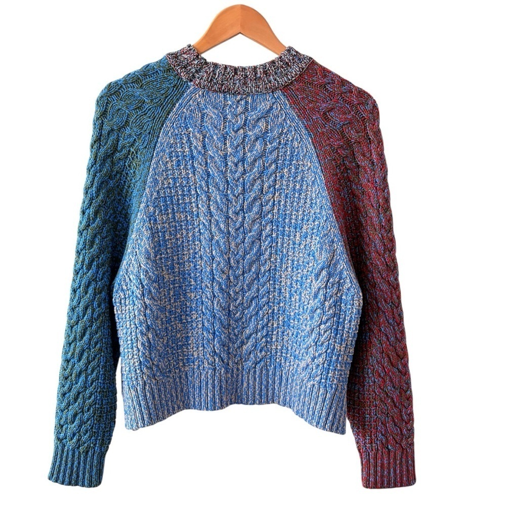 Jil Sander Navy Color Block Sweater - Picture 3 of 13